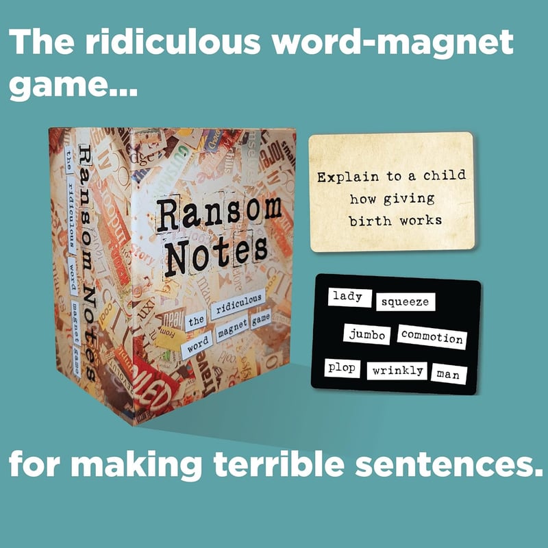 Ransom Notes - Hilarious Word Magnet Party Game for 3+ Players