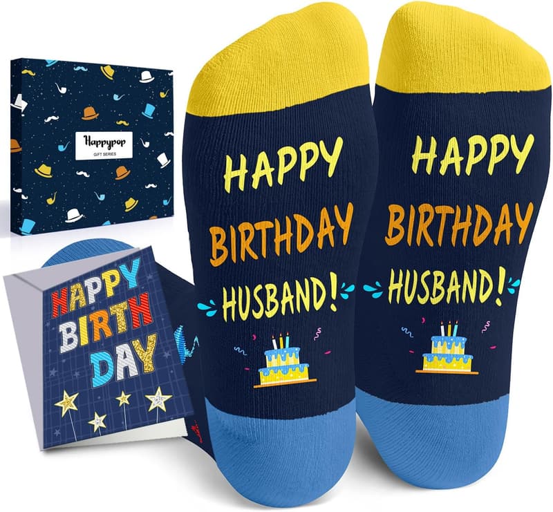 Birthday Gifts for Him - Dark Blue Father & Son Socks
