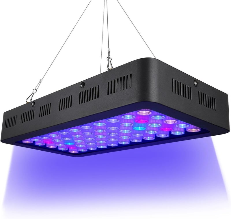 LED Aquarium Light 165W, Dimmable Full Spectrum for Freshwater & Saltwater