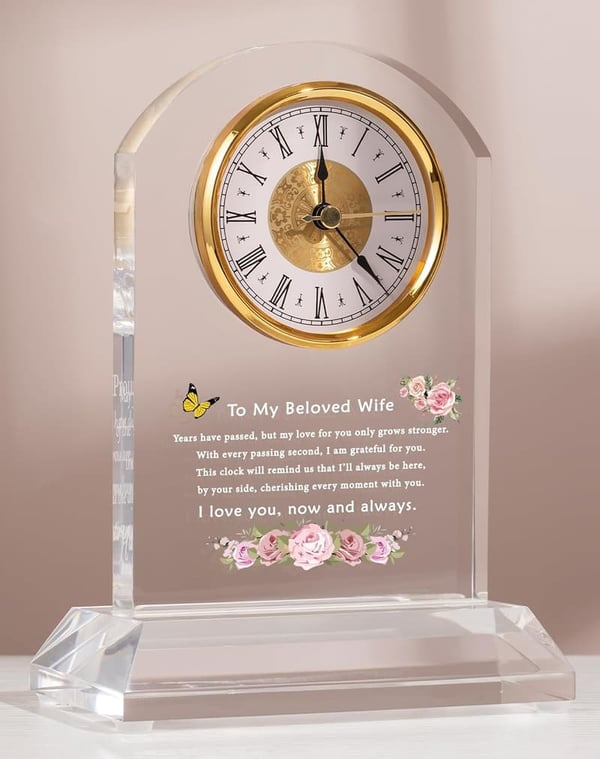 Personalized Anniversary Clock - Unique Gift for Wife