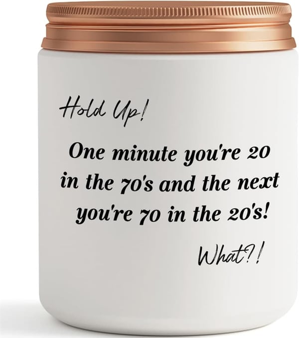 70th Birthday Lavender Scented Candles for Men and Women