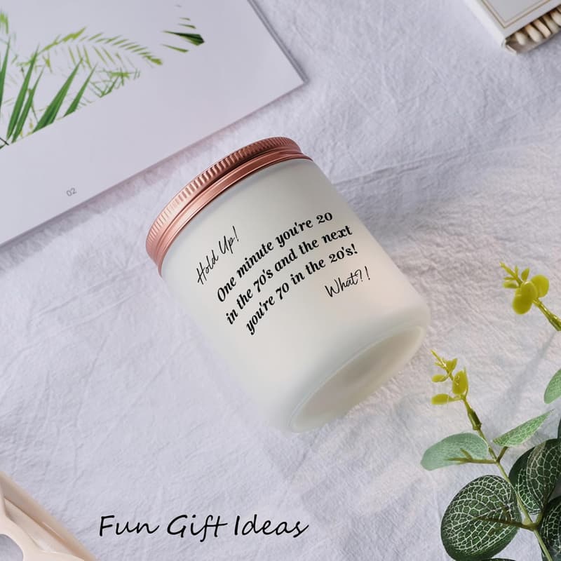 70th Birthday Lavender Scented Candles for Men and Women