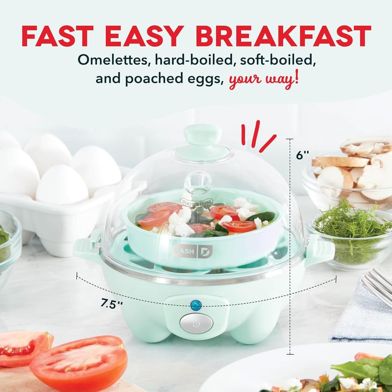 DASH Aqua Electric Egg Cooker - 6 Capacity with Auto Shut Off