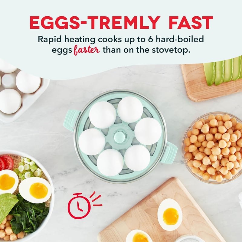 DASH Aqua Electric Egg Cooker - 6 Capacity with Auto Shut Off