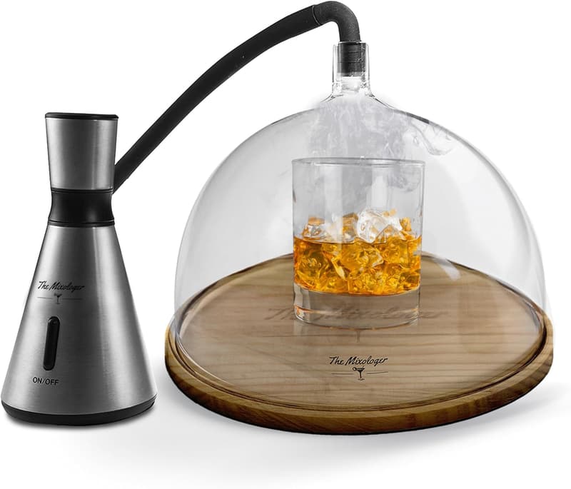 Cocktail Smoker Kit with Stainless Steel Dome & Wood Chips