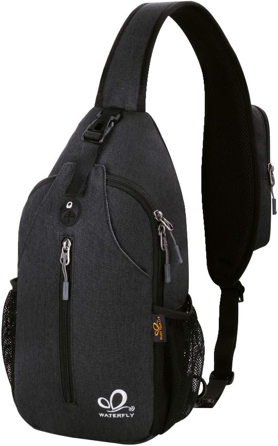 WATERFLY Crossbody Sling Bag for Travel and Hiking