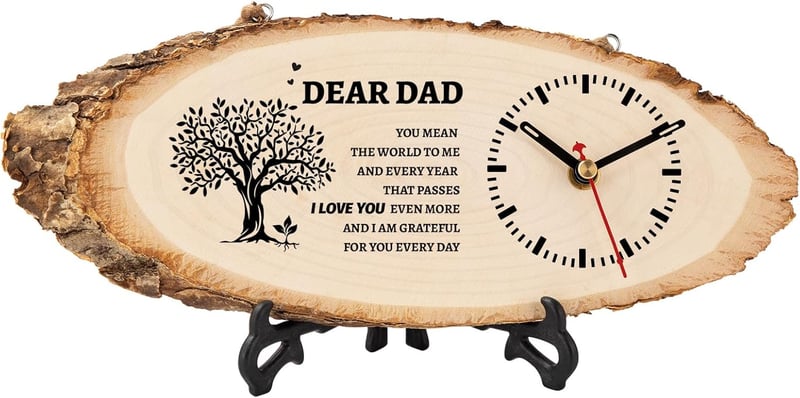 Personalized Wooden Clock Gift for Father's Day