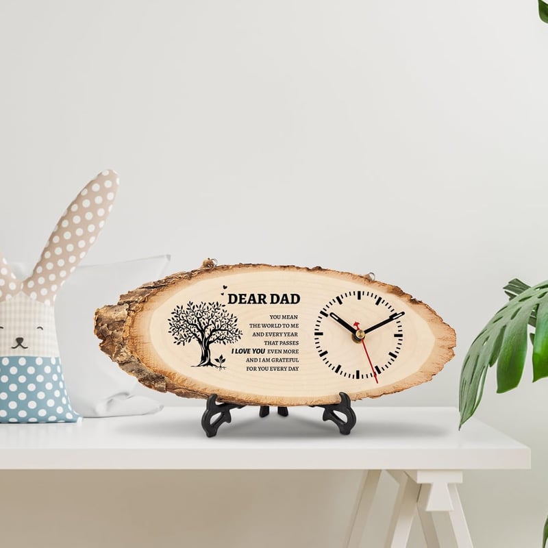 Personalized Wooden Clock Gift for Father's Day