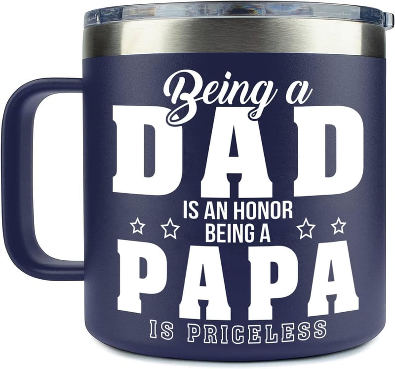 Father's Day Insulated Stainless Steel Papa Mug - 14oz