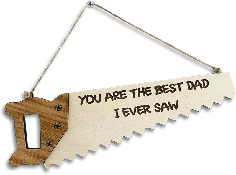 Father's Day Gift: Wooden Hanging Saw for Dad