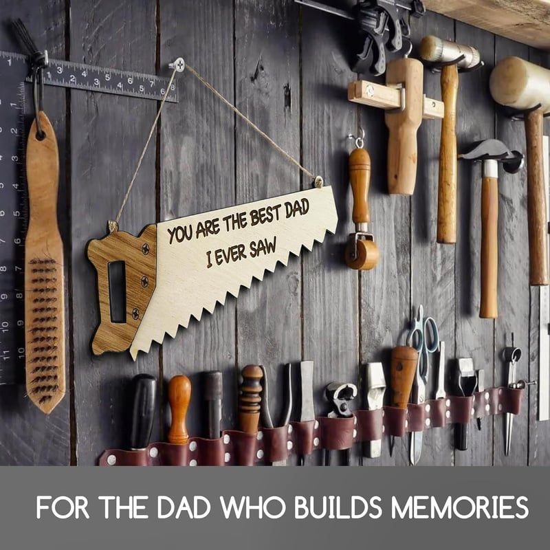 Father's Day Gift: Wooden Hanging Saw for Dad