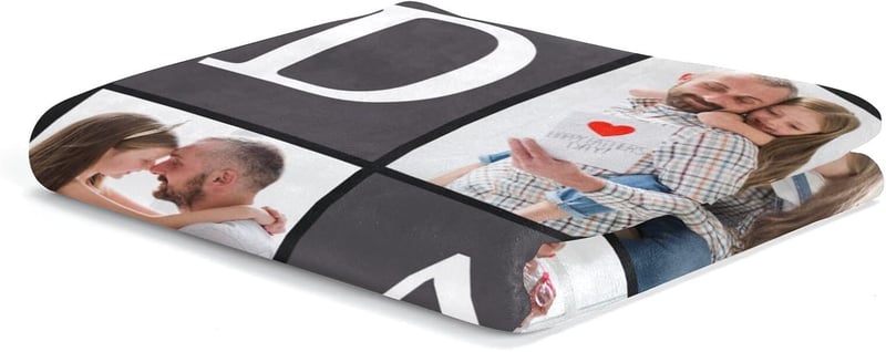 Personalized Photo Blanket for Father's Day Gift