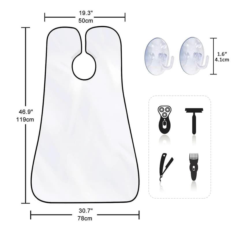 Beard Trimming Bib for Men – Waterproof Hair Catcher Apron