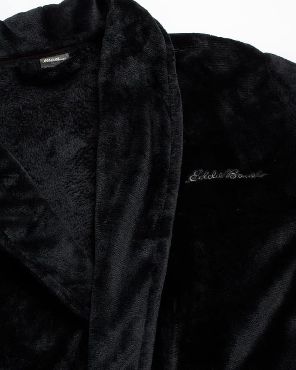 Men's Plush Fleece Bathrobe with Pockets and Belt