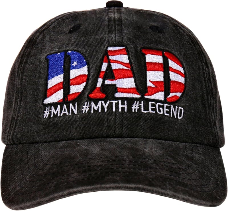 Father's Day Dad Hat with 'The Man, The Myth, The Legend' Embroidery