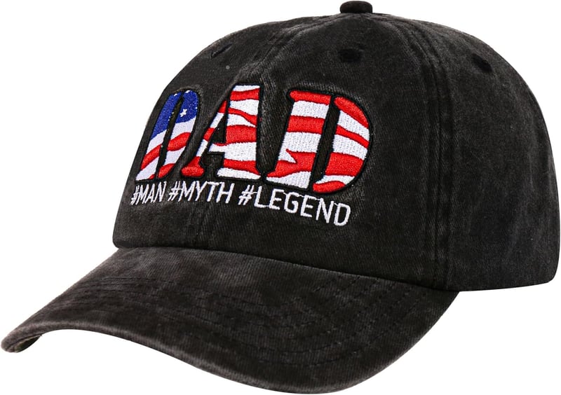 Father's Day Dad Hat with 'The Man, The Myth, The Legend' Embroidery