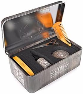 Men's Beard Care Kit with Boar Brush, Comb, Balm, Oil & Scissors