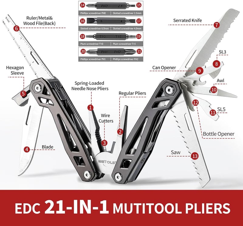 Father's Day 21-in-1 Stainless Steel Multitool for Men