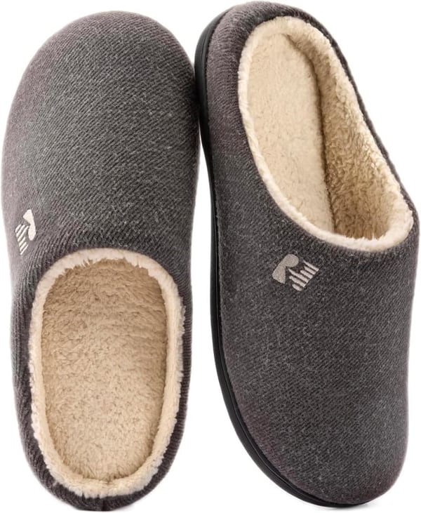 Men's Sherpa Lined Memory Foam Clog Slippers