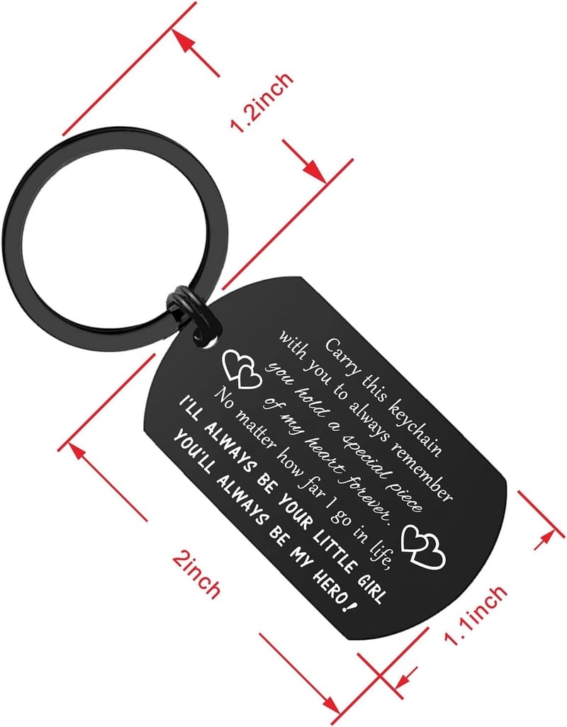 Drive Safe Keychain - I Love You Dad Gift for Father's Day