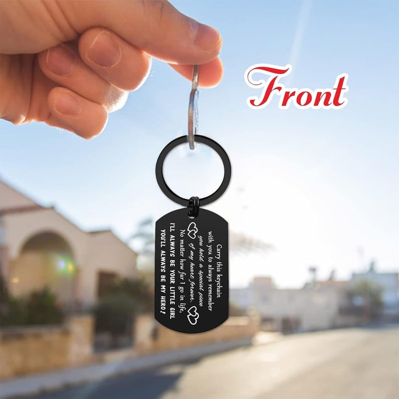 Drive Safe Keychain - I Love You Dad Gift for Father's Day