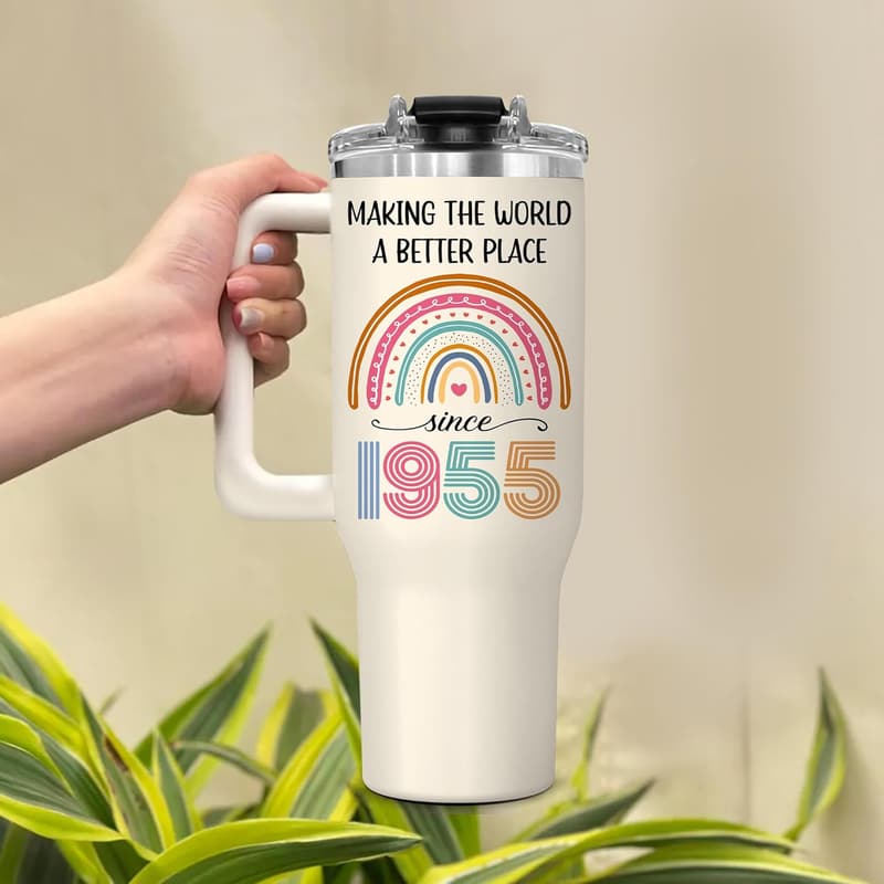 70th Birthday Tumbler for Women - 40 oz Fabulous Gift