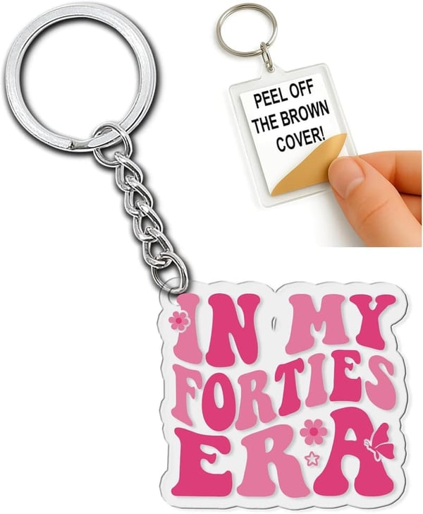 40th Birthday Keychain - Funny Gift for Women Embracing Midlife