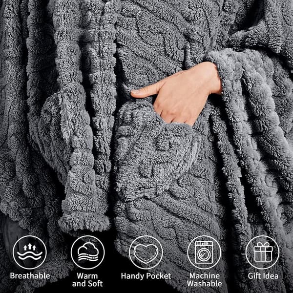 Cozy Soft Poncho Blanket - Warm Gift for Family & Friends