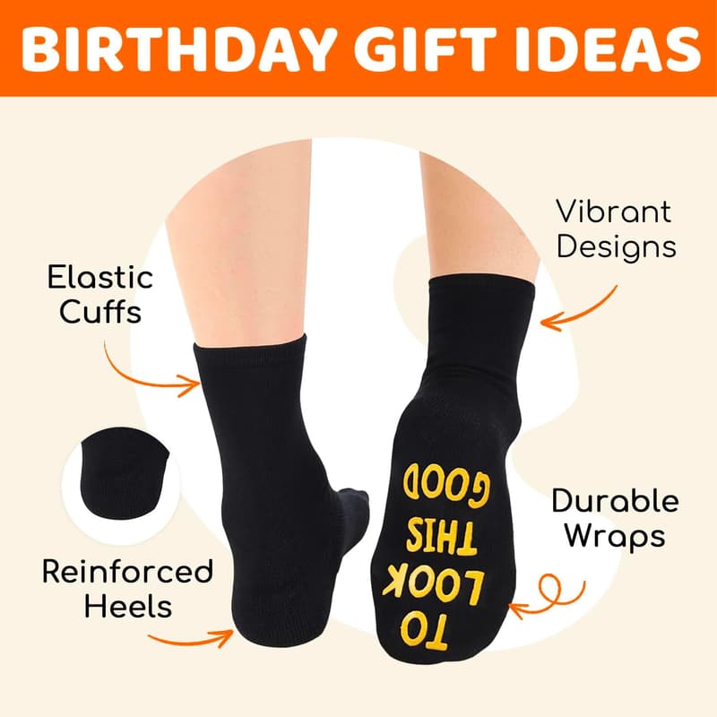 70th Birthday Socks for Men with Greeting Card