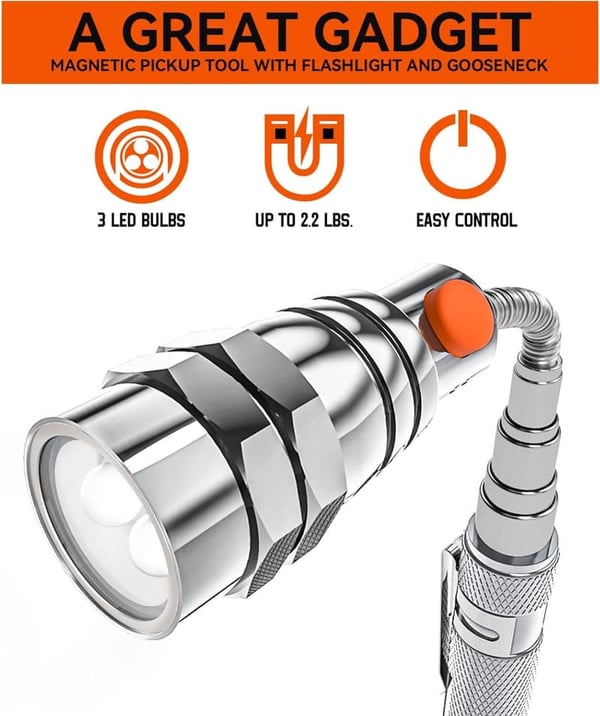Fathers Day Extendable Magnetic Flashlight Tool for Men