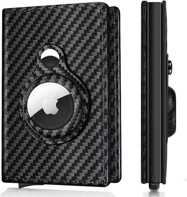 Slim RFID Blocking Tri-fold Wallet for Men with ID Window