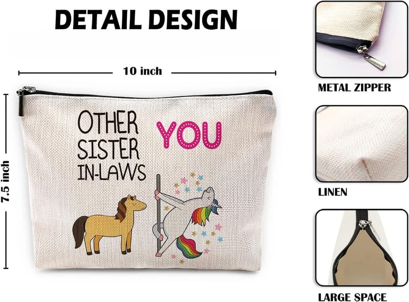 Sister-in-Law Makeup Bag - Funny Gift for Christmas or Birthday