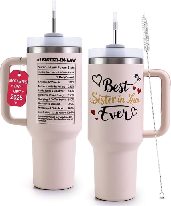 Sister-in-Law Birthday Tumbler - Funny Stainless Steel Travel Cup