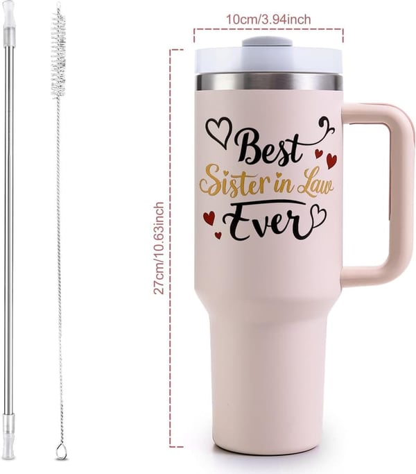 Sister-in-Law Birthday Tumbler - Funny Stainless Steel Travel Cup