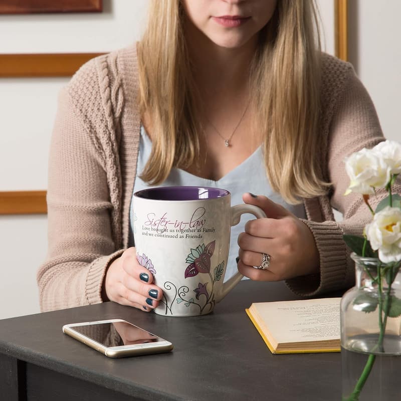 Sister-in-Law Floral Butterfly Coffee Mug - Large 591ml