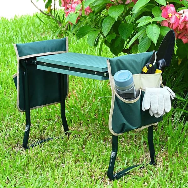 Gardening Gifts: Heavy-Duty Foldable Kneeler with Tool Pouches