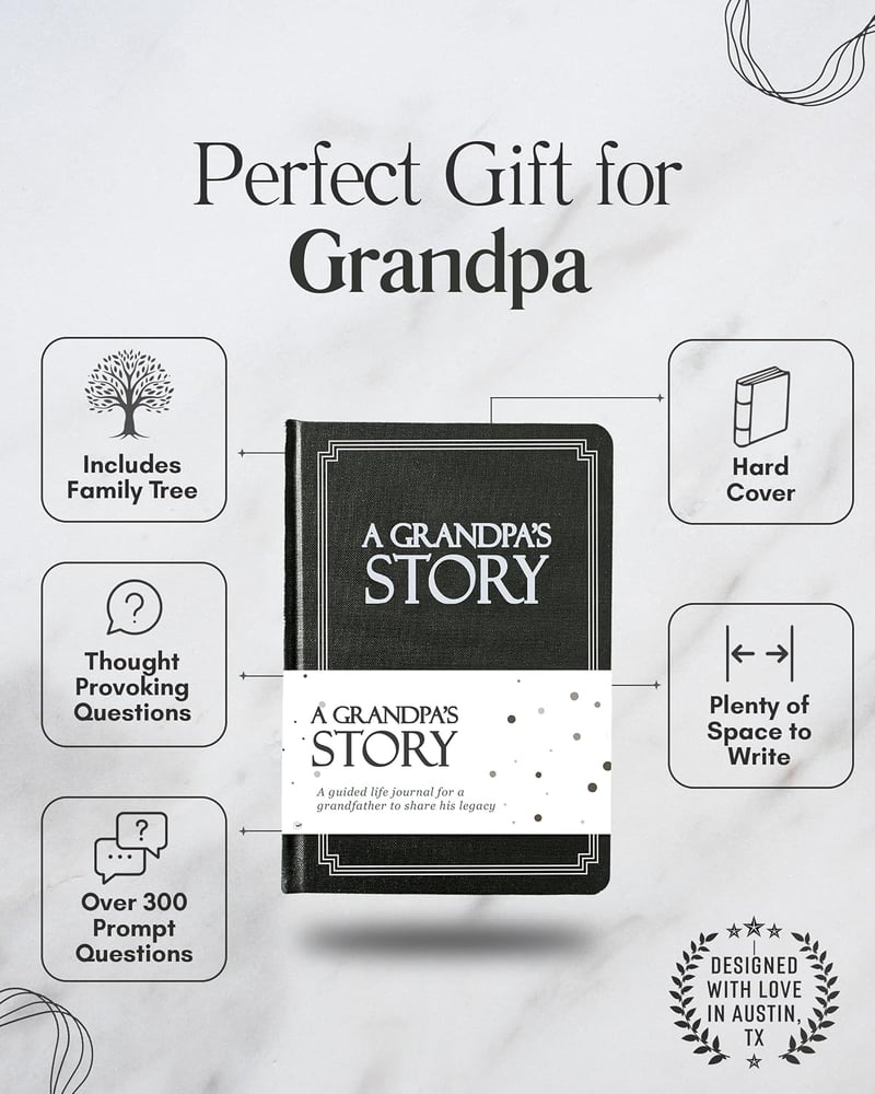 Grandpa's Life Story Journal: Sentimental Keepsake with 250+ Prompts