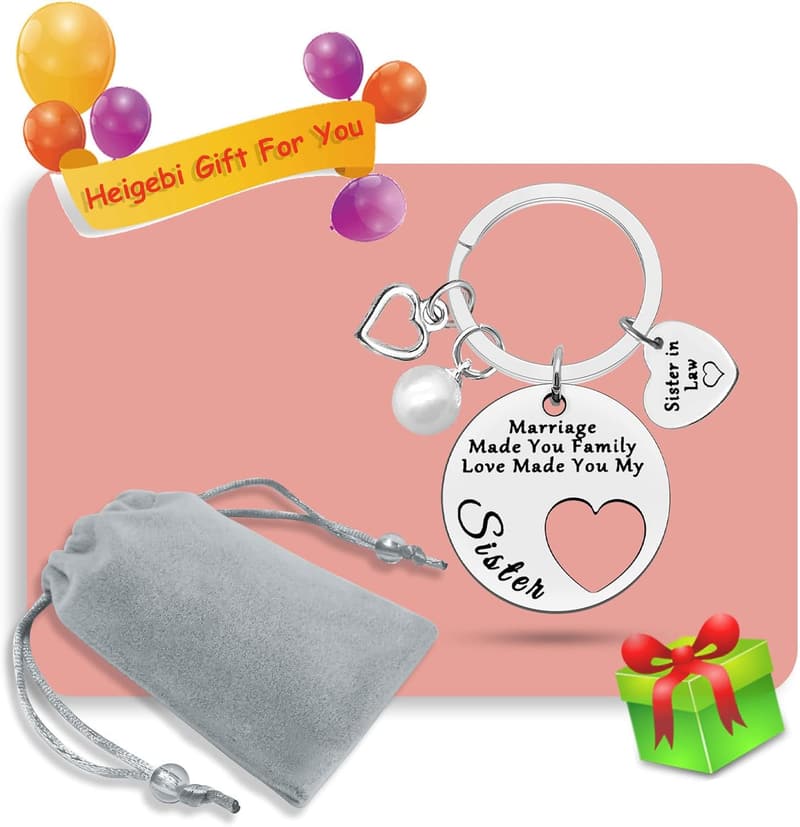 Sister-in-Law Keychain - Wedding & Birthday Gift