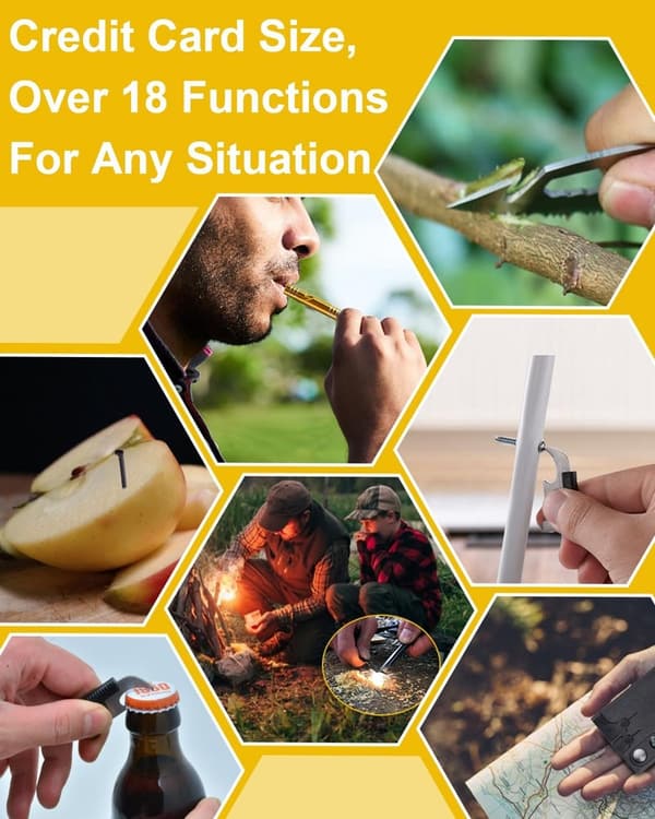 18-in-1 Credit Card Multitool - Perfect Gift for Men