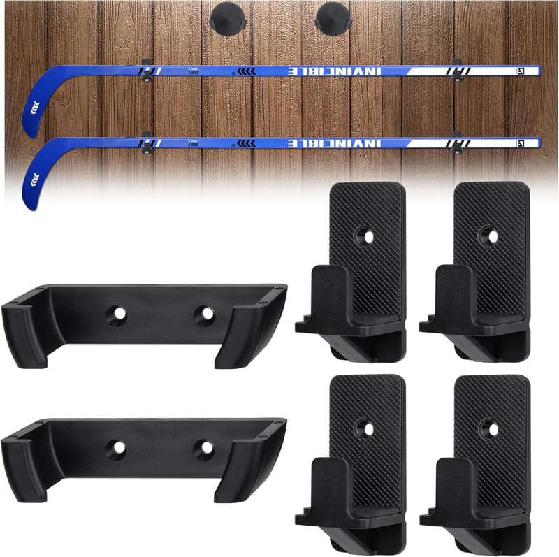 Hockey Stick Wall Mount Set with Protective Liner