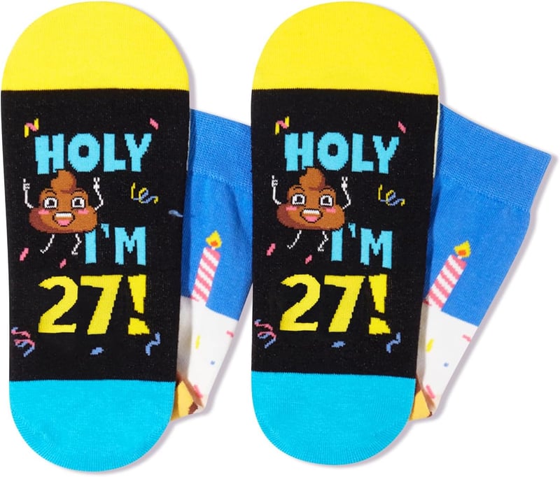 Birthday Gift Socks for Women and Men, Ages 26-30