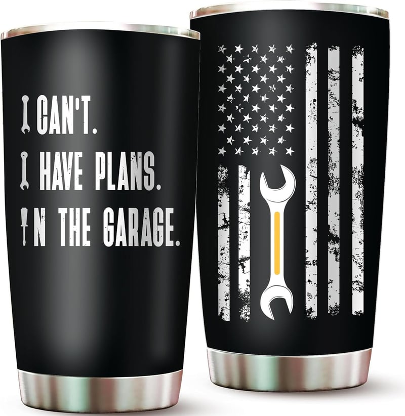 Garage Plans Tumbler - Gift for Mechanics and Car Guys