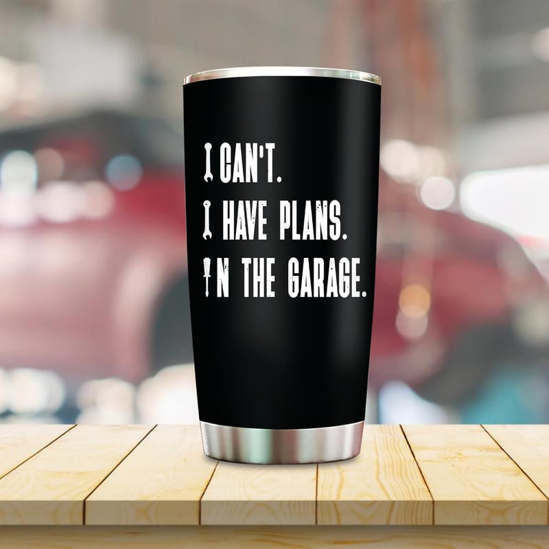 Garage Plans Tumbler - Gift for Mechanics and Car Guys