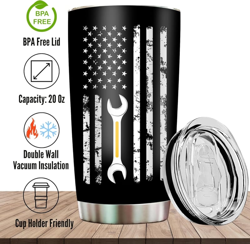 Garage Plans Tumbler - Gift for Mechanics and Car Guys