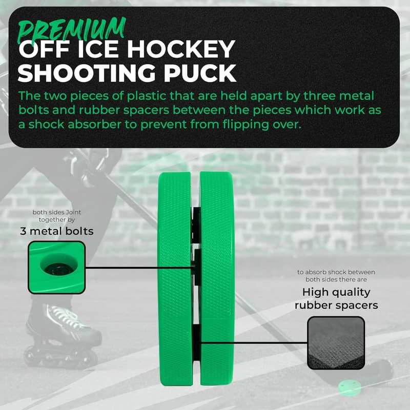 NHL Off-Ice Green Practice Pucks Combo - 2 Pack