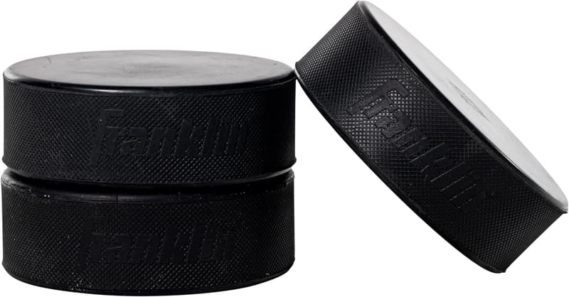 Official Size Ice Hockey Pucks - 3 Pack for Rinks & Ice Pads