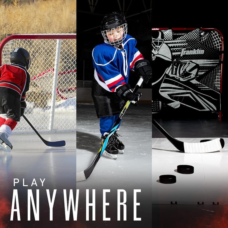 Official Size Ice Hockey Pucks - 3 Pack for Rinks & Ice Pads