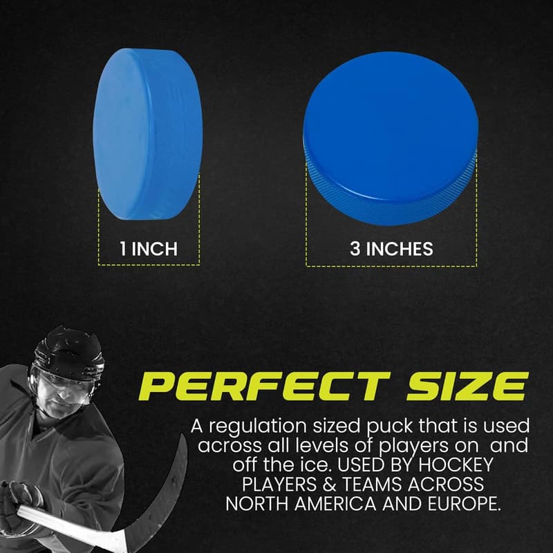 Youth Hockey Training Puck Set with Mesh Bag - Lightweight 4oz