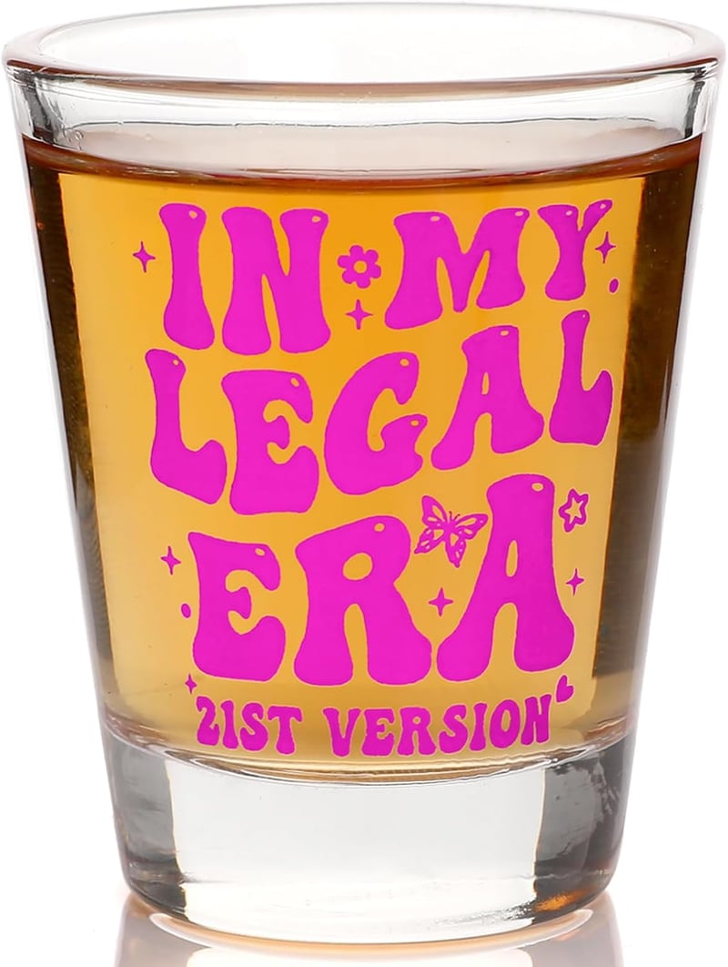 21st Birthday Shot Glass - 'In My Legal Era' (Hot Pink)