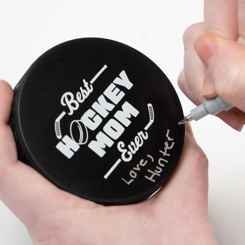 Personalized Hockey Puck - Regulation Size Gift for Parents